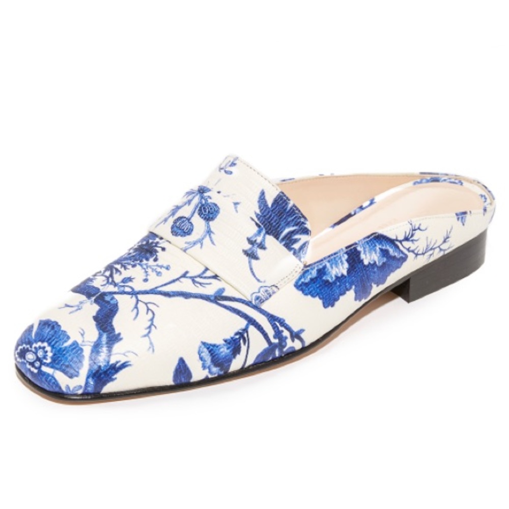 Club Monaco Tatelyn Toile Floral Mules - sz 39